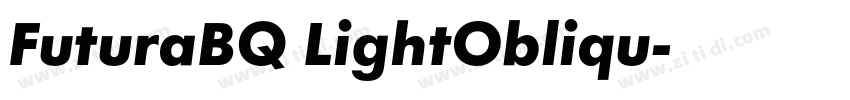 FuturaBQ LightObliqu字体转换